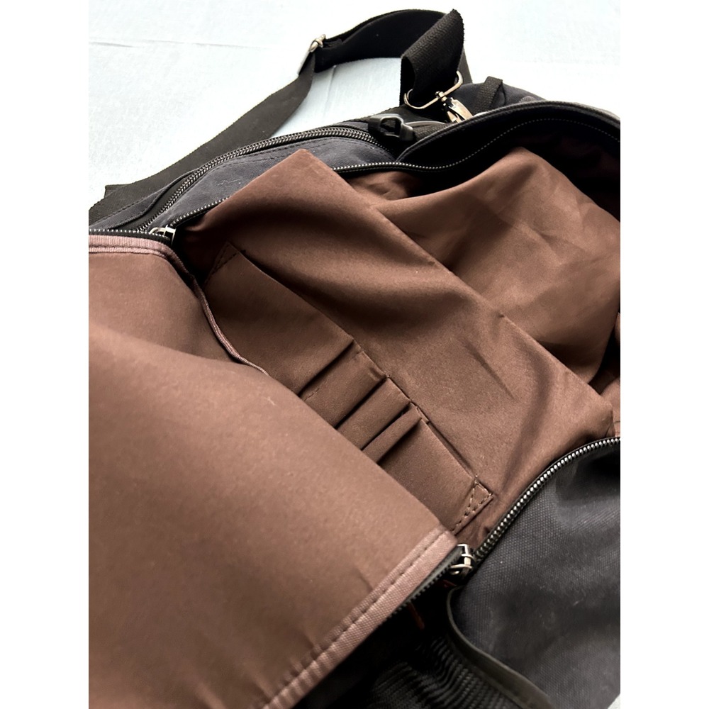 Canvas Travel Backpack / Shoulder Bag Black - Picture 7 of 8